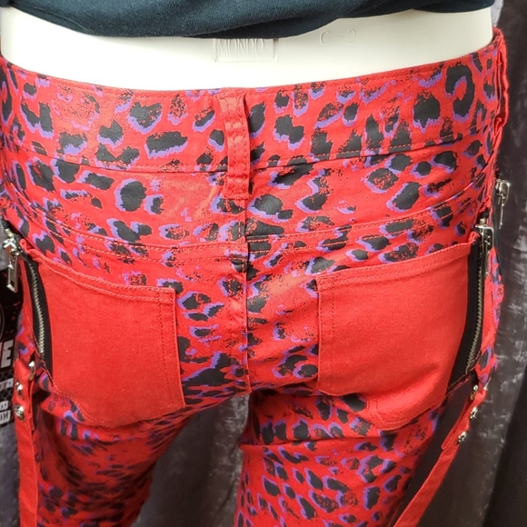 NOS Lip Service Leopard Riot Sound Jeans Bondage - Picture 5 of 9